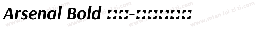 Arsenal Bold 字体字体转换